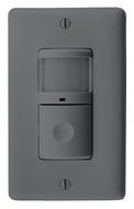Hubbell ATP2000NGY Adaptive Technology, Passive Infrared Wall Switch, No Button, 1200 Sq. Ft. Coverage, Gray