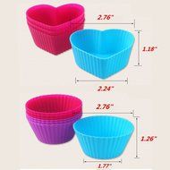 Yafeco Silicone Baking Cups For Cake Muffin Molds,Cupcake Liners (16-Pack) N2