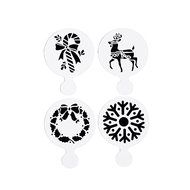 DECORA 16 Pieces Cake Cappuccino Coffee Barista Stencils Templates Strew Pad N6