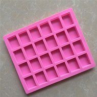 Longzang 24 Cavity Grid Silicone Mold for Cake Chocolate Ice Tray Panna Cotta Pudding Jello Shot Candy Soap