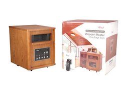 Rosewill RHWH-14002 1500 Watt Oak Wooden Cabinet Finish Room Space Heater with 6 Infrared Heating Element Tubes... N5