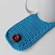 Coffee Mug Cozy CottonTurquoise Blue