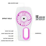 Minhe Handheld USB Misting Fan Humidifier,USB Rechargeable Portable Fan ,Summer Spray Fan for Face Water Supply... N6