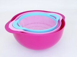 8 in 1 Premium Mixing Bowl Set By KP Solutions | 4 Anchor Hocking Measuring Cups, 1 Colander, 1 Mesh Sieve &amp; 2... N4