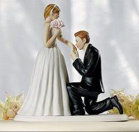 Willow Tree Funny Posture Bride and Groom Wedding Cake Topper.