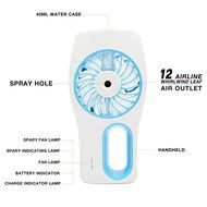 Minhe Handheld USB Misting Fan Humidifier,USB Rechargeable Portable Fan ,Summer Spray Fan for Face Water Supply... N9