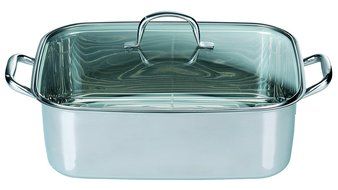 ELO Cookware Barbeque XXL Stainless Steel Kitchen Induction Cookware Roaster with Stainless Steel Grill Insert...