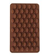 Sher 1 pc 55 Holes Coffee Bean Shape Chocolate Mold Silicone 3D Coffee Beans Chocolate Mold Non-Stick Cake Mold N2