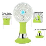 Number-One Multifunction Mini Fan Handheld Fan USB Rechargeable Personal Fan Wireless Desk Table Fan 3 Wind Speeds... N9