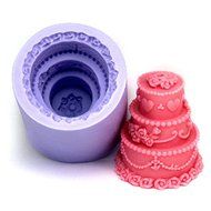Bluelover 3D 3 Layers Wedding Cake Silicone Mold Fondant Chocolate Mould N2