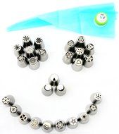 RUSSIAN PIPING TIPS 32 Piece set Easy To Use Complete Kit For Cake Icing Decoration. Includes 27 Food Grade Stainless...
