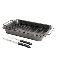 Gibson Home 108157.04 Reilly 4 Piece Non-Stick Roaster Set, Black