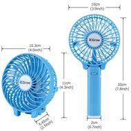 iEGrow Portable USB Mini Battery Fans with Umbrella Hanging and Metal Clip(Black) N36