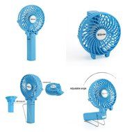 iEGrow Portable USB Mini Battery Fans with Umbrella Hanging and Metal Clip(Black) N37