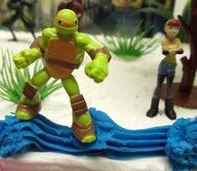 Teenage Mutant Ninja Turtles 25 Piece Birthday Cake Topper Set Featuring Sensei Splinter, Donatello, Leonardo,... N2