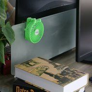iEGrow Portable USB Mini Battery Fans with Umbrella Hanging and Metal Clip(Black) N39