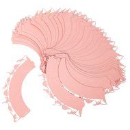 Avery Barn 48pc Decorative Dinosaur Cut Out Design Party Cup Cake Wrappers-Pink N2