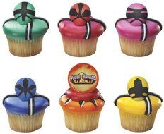 12 ct - Power Rangers Samurai Force Cupcake Rings