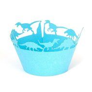 Avery Barn 48pc Decorative Dinosaur Cut Out Design Party Cup Cake Wrappers-Pink N3