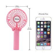iEGrow Portable USB Mini Battery Fans with Umbrella Hanging and Metal Clip(Black) N44