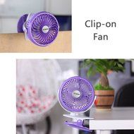 BLUBOON Rechargeable Battery Clip on Fan, Quietness, Adjustable (Black) N7