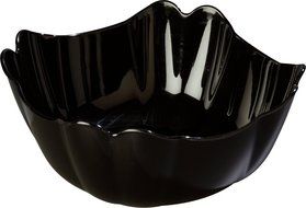 Carlisle 653203 Orchid Polycarbonate Deli Bowl, 3 qt. Capacity, 9.52 x 9.52 x 4.43", Black (Case of 12)