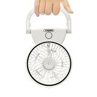 REMAX USB Fan Battery Rechargeable 2200mAh 18650 Mini Electric Fan 4.5h 4 Blades Clip on Desk Silent Blower N30