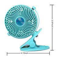 Bomwill 5-inch Clip-on Fan USB 360 Degree Tilt Adjustable Electric Personal Air-Circulator Clip fan for Desk/table... N13