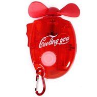 SKNBC Carabiner Water Misting Fan Portable Mini Fan Red N4