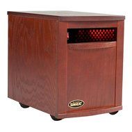 The Original SUNHEAT USA1500 Mahogany Electric Portable Infrared Heater, Small, Mahogany/Brushed Stainless