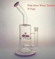 Glass Water Turbine Whirlpool Pipe 18mm Female Joint Showerhead (11.4&#039;&#039; Height, White B Type)