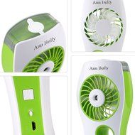 Ann Bully Portable Handheld USB Mini Misting Fan Cooling Humidifier 2000mAh Rechargeable Battery 40ml Water Tank... N9