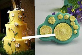 Anyana Daisy Sunflower Stamen Flower Heart Silicone Fondant Mold Cake Decorating Pastry Gum Pastry Tool Kitchen...