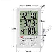 ADSRO 1pcs Clock+LCD Digital Hygrometer Thermometer Temperature Meter In/Outdoor