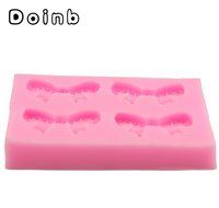 Doinb Jewel Butterfly Knot Bowknot Fondant Silicone Molds Outer Size 9.5x6x1.5CM GJM-1773 FDA N6