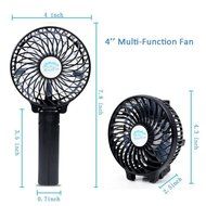 Portable USB Mini Battery Fans with Umbrella Hanging and Metal Clip(Black) N4