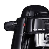 BELLA Personal Espresso Maker with Built-in Steam Wand and 5 Bar Pressure, black