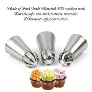 Russian Ball Tips, MCIRCO Cake Decorating Supplies 8-piece Stainless Steel Piping Tips Icing Tips Cookies Macaron... N3