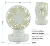 Welltop USB Mini Fan 2 Speed Modes Dual Blades Mini Desk Fan Oscillating Table Fan USB Fan Adjustable Small Personal... N2