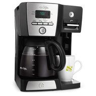Mr. Coffee BVMC-DMX85 12-Cup Programmable Coffeemaker with Integrated Hot Water Dispenser, 16-Ounce, Black/Chrome