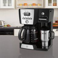 Mr. Coffee BVMC-DMX85 12-Cup Programmable Coffeemaker with Integrated Hot Water Dispenser, 16-Ounce, Black/Chrome N3