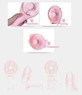 Touchshop Portable Folding USB Fish Shaped Fan Stepless-speed Quiet Operation Desktop Fan Handheld Size with USB... N9