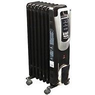 Black Modern Electric Oil-filled Radiator Heater | Contemporary Home Indoor Space Heater by the Living Room or... N2