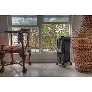 Black Modern Electric Oil-filled Radiator Heater | Contemporary Home Indoor Space Heater by the Living Room or... N4