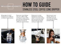 Pour Over Coffee Filter - Reusable Drip Coffee Filter for Chemex, Hario V60 and other Coffee Makers