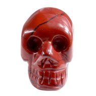 JOVIVI Hand Carved Natural Gemstone Healing Reiki Skull Head Statue Figurine 1.5 inches w/Box (Turquoise) N4