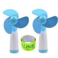 KLOUD City&reg;2 Pcs Blue Personal Hand-held/Portable Battery Operated Mini Air Fan for Home and Travel Plus 1 pcs... N2