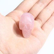 JOVIVI Hand Carved Natural Gemstone Healing Reiki Skull Head Statue Figurine 1.5 inches w/Box (Turquoise) N5