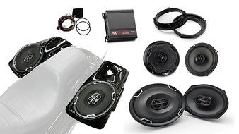 Harley Davidson 1998-2013 HD4SPLIDS 4-Channel Audio Upgrade With Saddlebag Lids by MTX Audio
