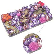 LG G5 Case, LG G5 Bling Case-Spritech(TM) 3D Handmade Colorful Diamond Bling with Butterfly Flower Decoration... N29